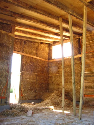 muros de fardos (vista interior)
