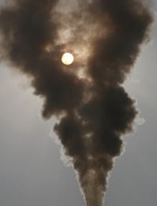 DOCU_GRUPO Smoke rises from a chimney of a garbage processing plant at Daddumajra village
